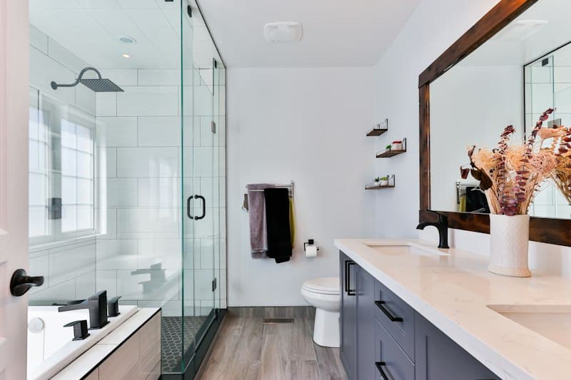 Freshly cleaned bathroom ready for guests